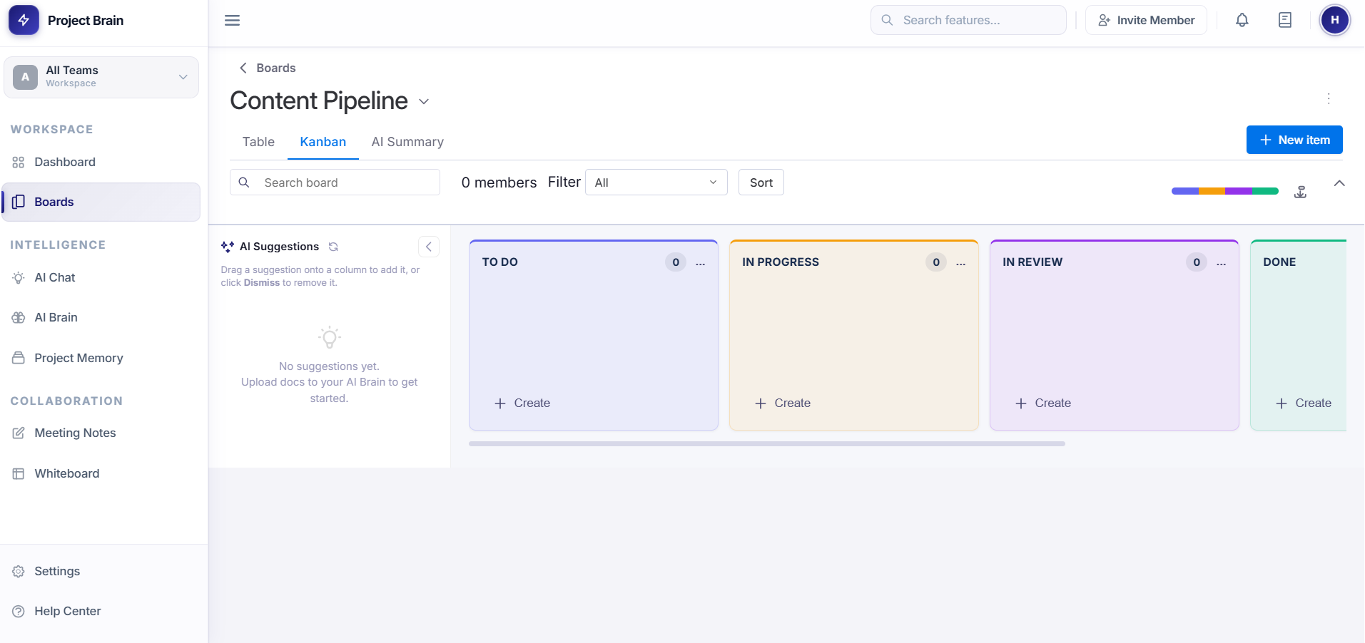 Board task view